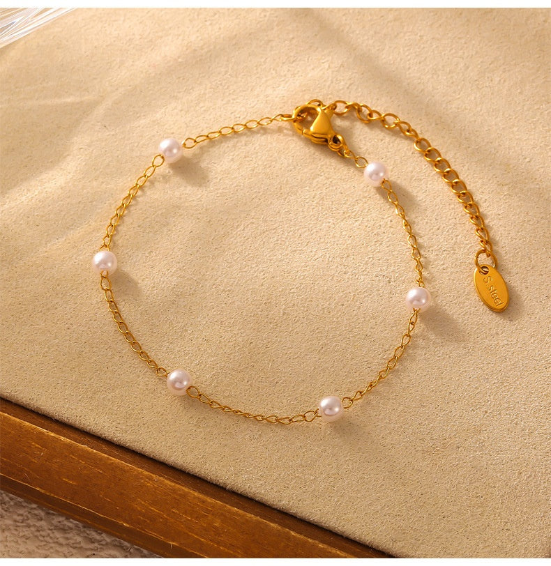 Womens Versatile Round Titanium Steel Bracelet