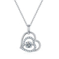 Set With Top-quality Moissanite, This Luxurious And Fashionable Light Luxury Trend Jewelry Necklace Pendant Is Made Of S925 Silver Electroplated With Platinum