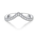 S925 Sterling Silver Platinum-plated Band Ring